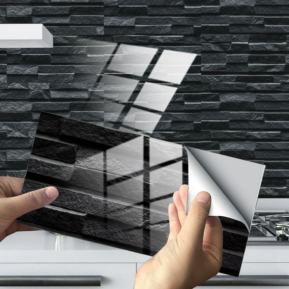 Wovilon Home Decor for Living Room Imitation Wall Tiles Crystal Film Tile Sticker Adhesive Floor Sticker Hot