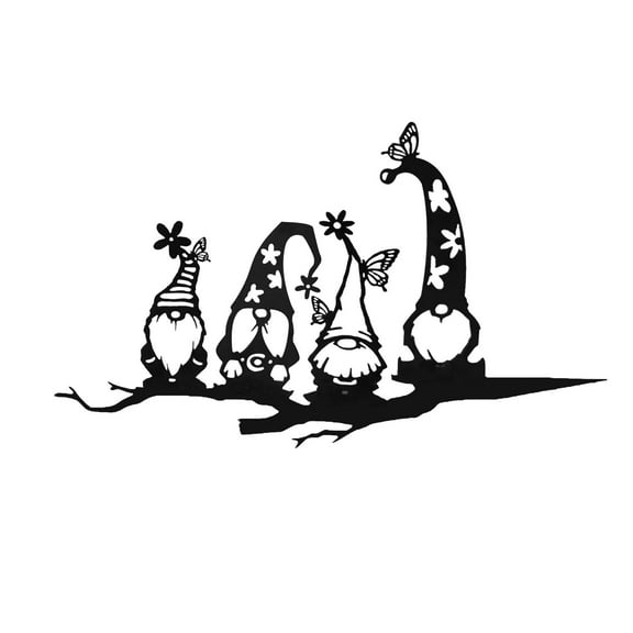 Wovilon Home Decor for Living Room Steel Branch Gnomes Decoration Metal Tree Art Metal Gnomes Garden Steel Silver