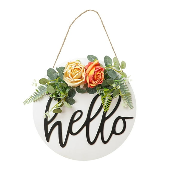 Wovilon Home Decor for Living Room Wooden Door Decoration Listing Home Holiday Decor Crafts Wreath Decoration