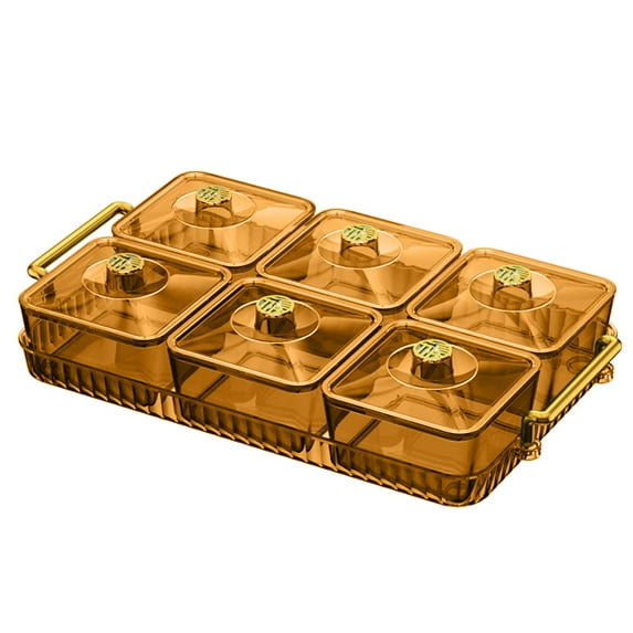 Wovilon Home Living Room Compartmentalized Platter Candy Box High Value Nut Storage Fruit Tray