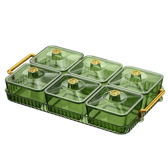 Wovilon Home Living Room Compartmentalized Platter Candy Box High Value Nut Storage Fruit Tray