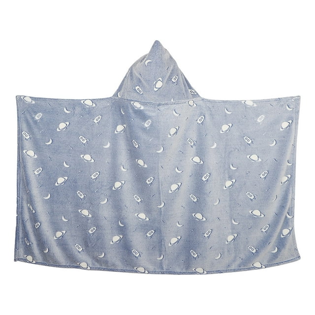 Wovilon Hooded Blanket Poncho | Wearable Blanket Wrap With Hand Pockets | Comfy Sherpa Fleece Throw Cape For Children And Adults, Women Gift