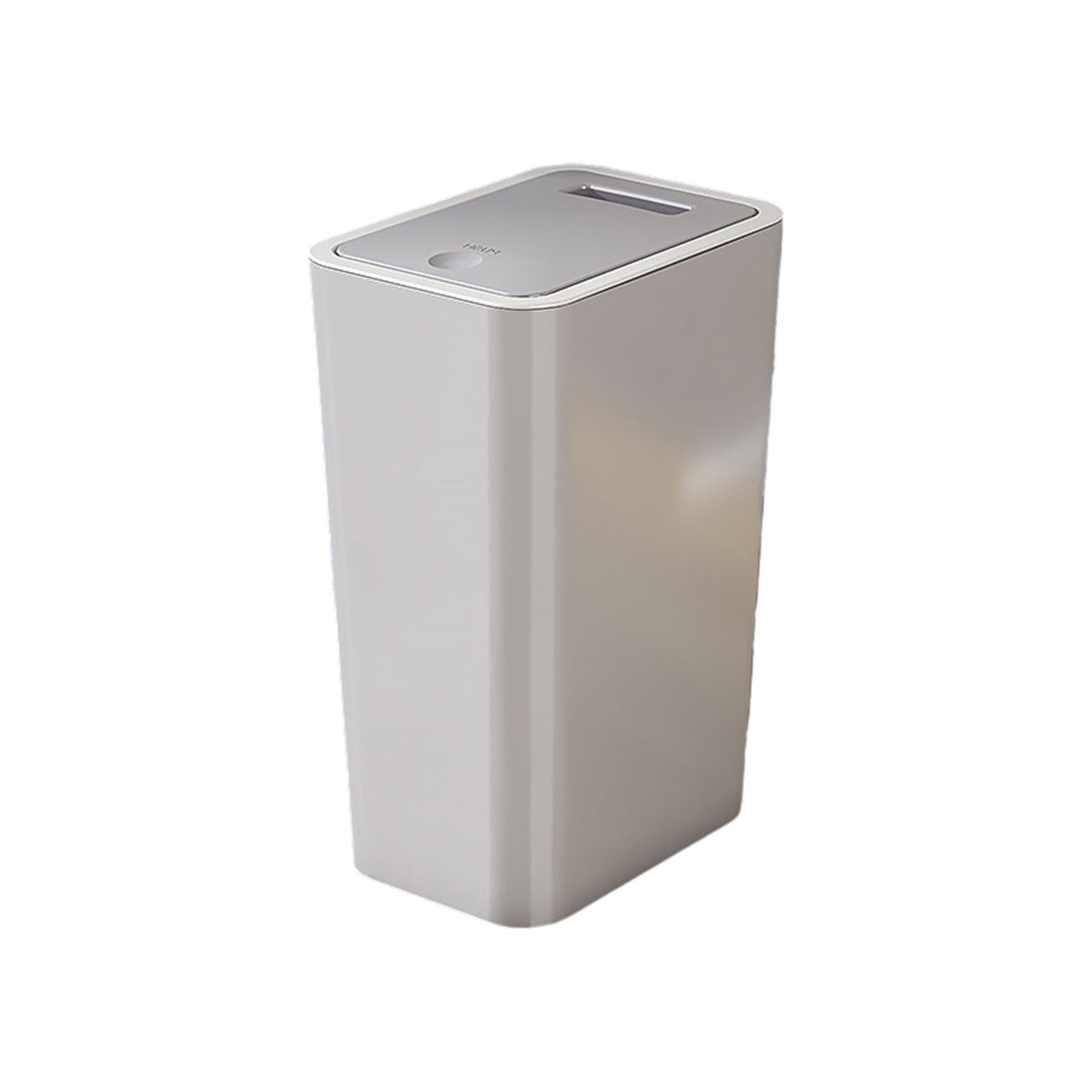 Wovilon Household Push-type Trash Can for Living Room, Kitchen and Bathroom with Lid and Deodorant Trash Can, 13" x 7.7" x 5.1", Gray