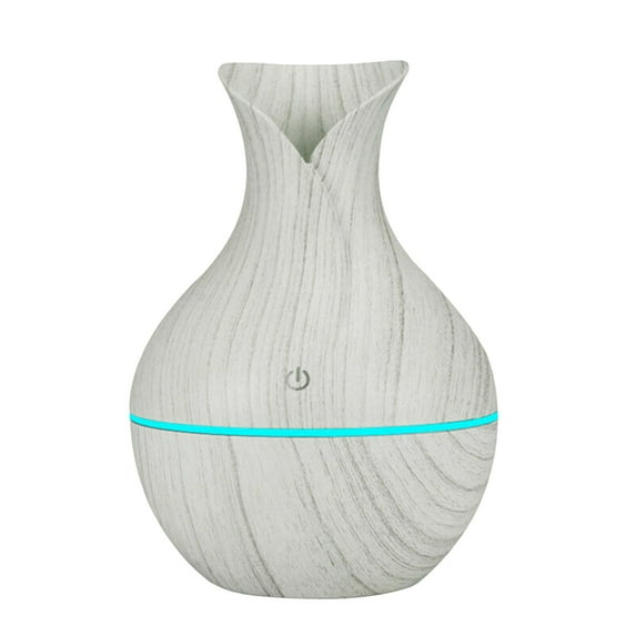 Wovilon Humidifiers For Bedroom Humidifiers Humidifier Humidifiers For Large Room 130Ml Led Essential Oil Diffuser Humidifier Aromatherapy Wood Grain Vase Aroma
