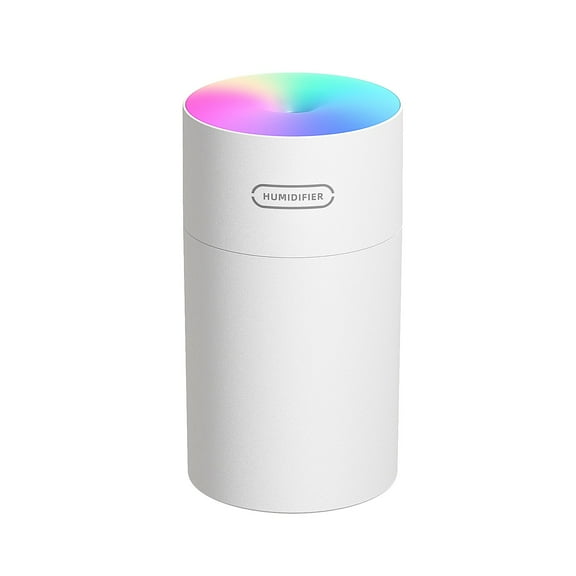 Wovilon Humidifiers For Bedroom Humidifiers For Large Room Humidifiers For Baby, 270Ml Portable Cylindrical Creative Silent Mini Humidifier With Colorful Lights