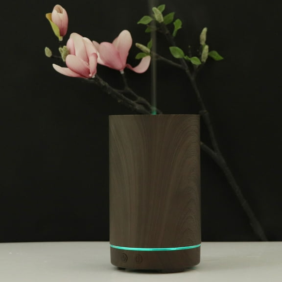 Wovilon Humidifiers For Bedroom Humidifiers For Large Room Humidifiers For Baby, Bamboo Home 200Ml Mini Wood Grain Desktop Colorful Aroma Diffuser Humidifier