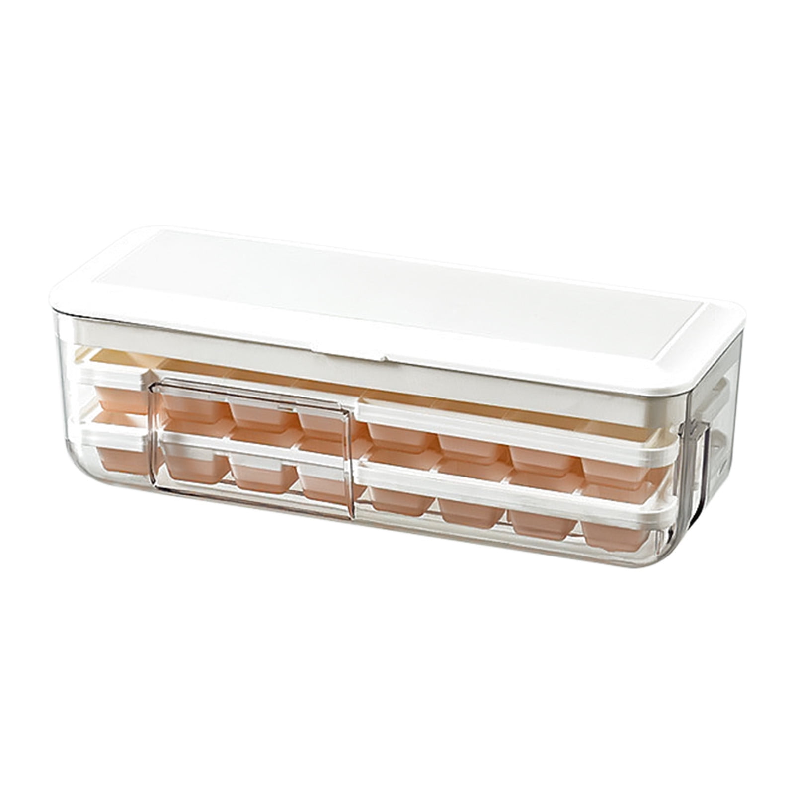 Wovilon Ice CubesTray Kitchen Gadgets Kitchen Utensils Set Ice Tray With Lid And Storage Bin For Freezer, Frozen Ice Cubes Making, Freezer Ice Cubes Box, One Second Out Of The Ice Silicone Ice Tray