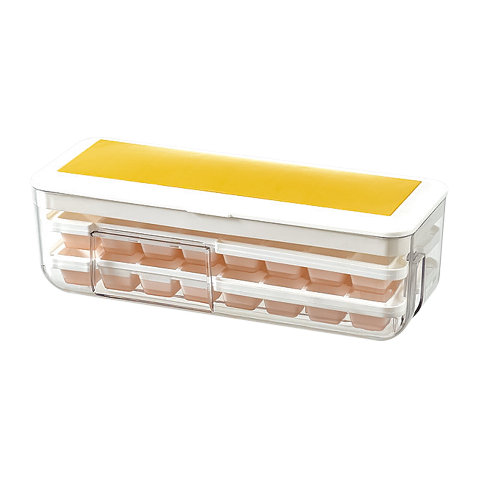 Wovilon Ice CubesTray Kitchen Gadgets Kitchen Utensils Set Ice Tray With Lid And Storage Bin For Freezer, Frozen Ice Cubes Making, Freezer Ice Cubes Box, One Second Out Of The Ice Silicone Ice Tray