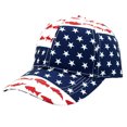 thumbnail image 1 of Wovilon Independence Day 4Th Of July Baseball Cap Peaked Cap Hat Patriot Costume Topper Print Cap, Independence Day Keepsake Decoration Gift, 1 of 8