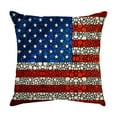 thumbnail image 1 of Wovilon Independence Day Throw Pillow Covers 4Th Of July Decoration Linen Cushion Modern Sofa Pillowcase 18 X 18 Inches Freedom America Liberty Usa Flag Independence Memorial Day Decorations For Home, 1 of 2