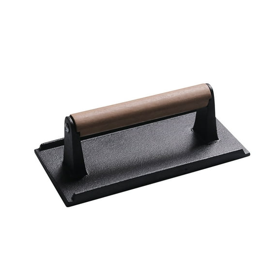 Wovilon Iron Rectangular Lattice Meat Press Board With Wooden Handle Meat Press Kitchen Gadgets Kitchen Tools