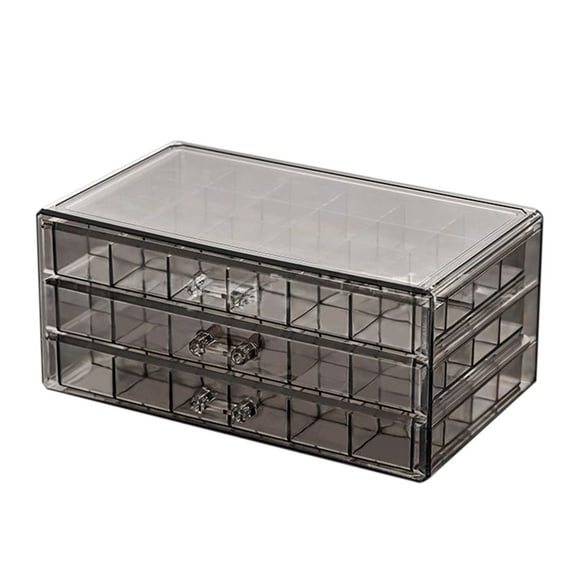 Wovilon Jewellery Storage Box Transparent Multi-layer Large Capacity Ring Earring Necklace Bracelet Home Drawer Jewellery Box