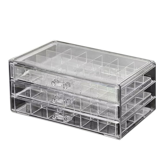 Wovilon Jewellery Storage Box Transparent Multi-layer Large Capacity Ring Earring Necklace Bracelet Home Drawer Jewellery Box