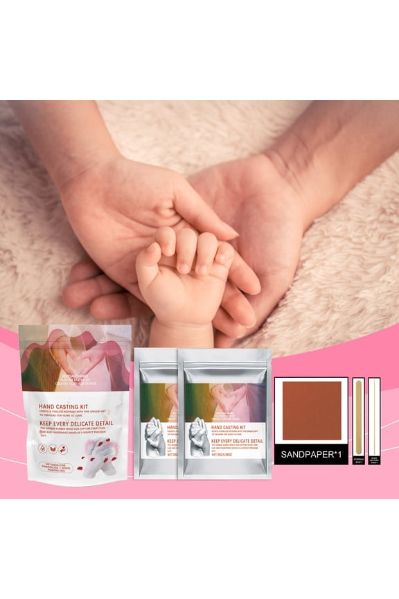 Keepsake Hand Mold Kit for Couples & Families, Complete DIY Hand Casting Set with Easy Instructions to Create 3D Plaster Statues