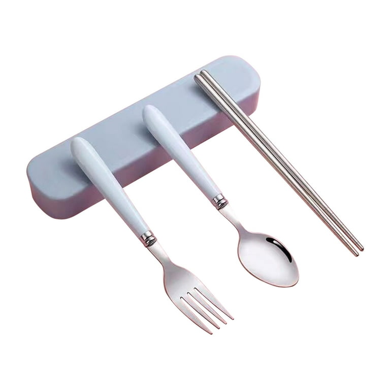 Stainless Steel Kids Travel Cutlery Portable Tableware Spoon And