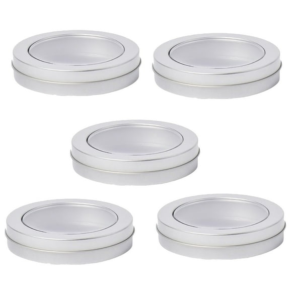 Wovilon Kitchen Gadgets 5Pc Silver Candy Tin Box Metal Can Handmade Sugar Cake Tin Box Net Red Small Box