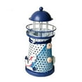 thumbnail image 1 of Wovilon Kitchen Utensils Set, Kitchen Gadgets S 2022 Mediterranean Iron Candle Candlestick Blue White Home Table Decor New, 1 of 3