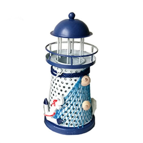 Wovilon Kitchen Utensils Set, Kitchen Gadgets S 2022 Mediterranean Iron Candle Candlestick Blue White Home Table Decor New
