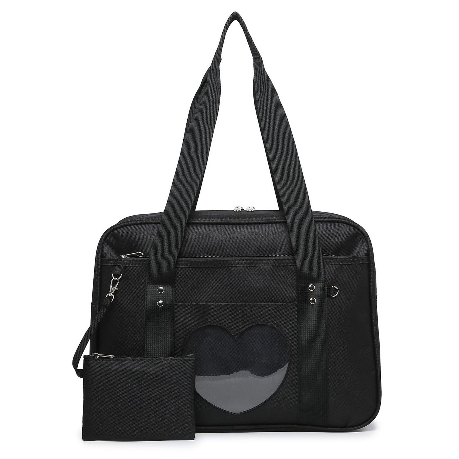 Wovilon Ladies Shoulder Bag Handheld Heart Shaped Japanese School Bag