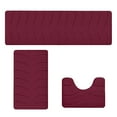 thumbnail image 1 of Wovilon Large Foam Bath Mat 3 Set Bathroom Rugs For 3 Pcs Toilet Mats Universal Soft Comfortable Water Absorption Non Slip Thick Machine Washable Easier To Dry, 1 of 7