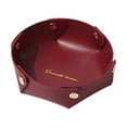 thumbnail image 1 of Wovilon Leather Tray Small Desktop Storage Box Bedside Table Car Key Wallet Cash Jewelry Watch Phone Coin Card Cosmetics Stationery Diy Home Decor 17.5X17.5Cm, 1 of 4