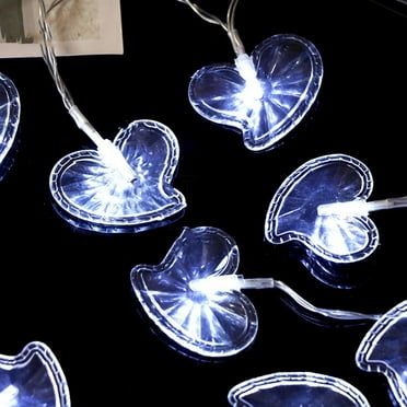 Wovilon Led Light Strips Mother'S Day Multicolor Love Heart 10 Led Decorative String Lights