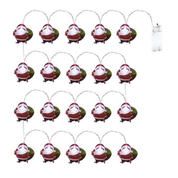 Wovilon Led Light Strips Snowman Santa Claus Christmas Tree Holiday Led Lights Flashing Light String