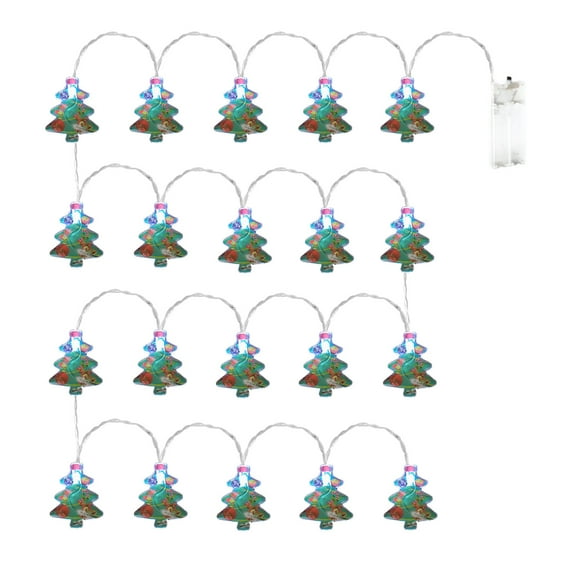 Wovilon Led Light Strips Snowman Santa Claus Christmas Tree Holiday Led Lights Flashing Light String
