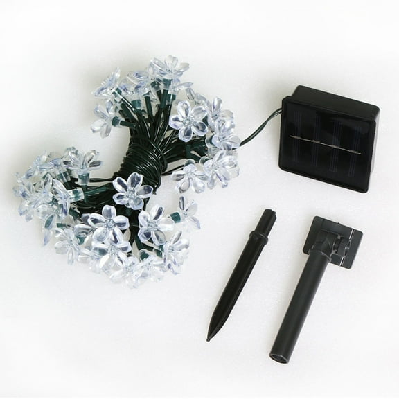 Wovilon Led Light Strips Solar Flower Lamp String Led Flower Decorative Lamp Festival Garden Garden Transparent Flower Small Color Lamp Belt Multicolour