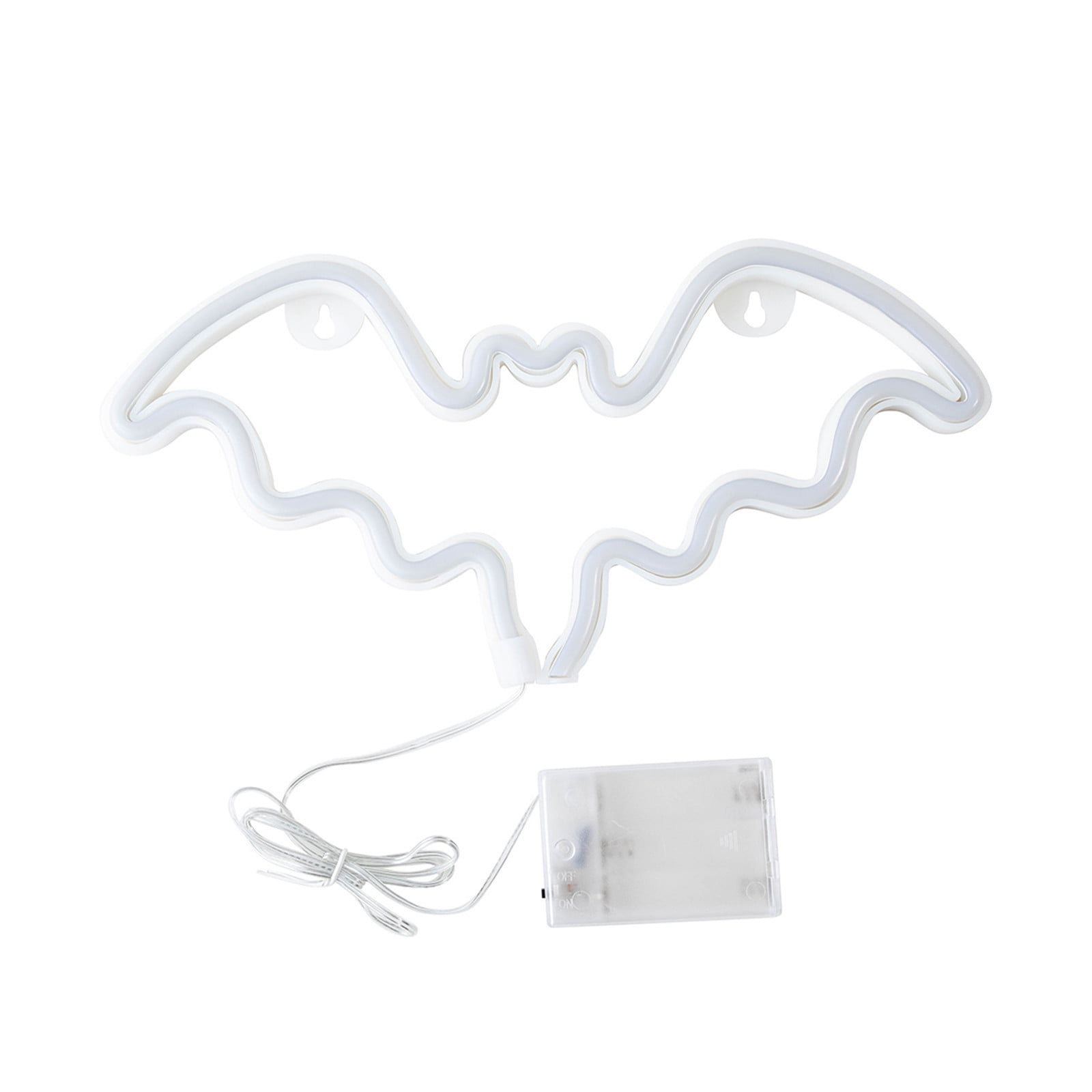 Wovilon Led Neon Bat Signs Halloween Decor, Purple Bat Shape Neon ...