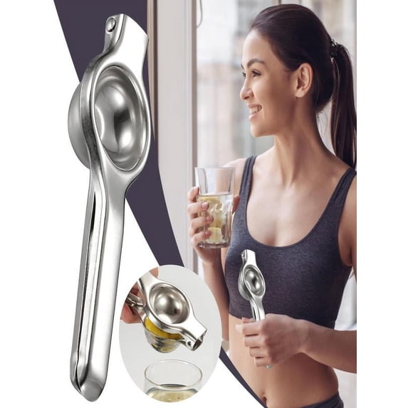 Wovilon Lemon Squeezer, Super Stainless Steel 304 Hand Press Juicer Manual Citrus for Juicing Lemon & Limes, Vegetables