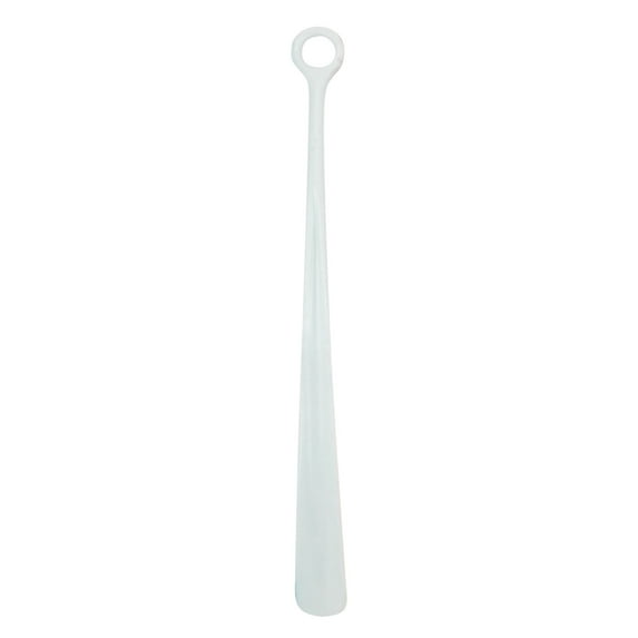 Wovilon Long Handle Plastic Shoe Horns White, 18.5"