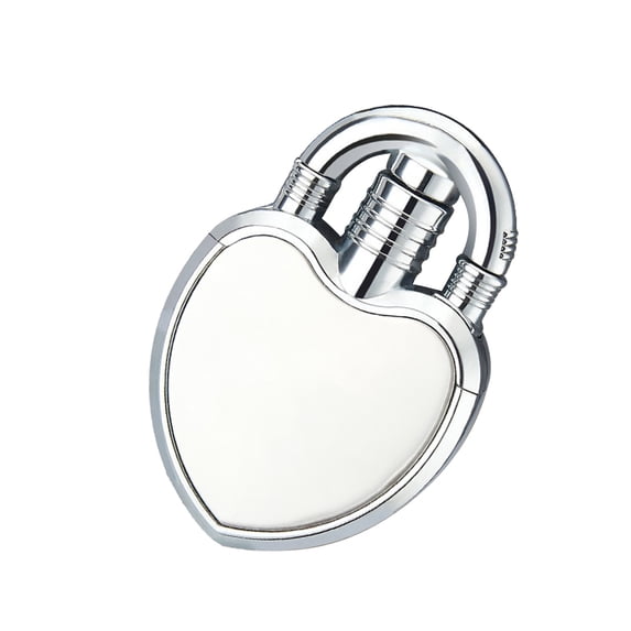 Wovilon Love Heart Lighter, Straight Wind Lovers Love Lock Lighter Creative Diy Gift Lighter Lighter Torch Lighter for Candle Valentine Gift for Boy Friend - White