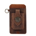 thumbnail image 1 of Wovilon Men Multifunctional Retro Leather Mobile Phone Bag Belt Waist Bag For Outdoor Sports, 1 of 9