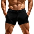thumbnail image 1 of Wovilon Men's Drawstring Summer Shorts with Pockets, Casual Lounge Athletic Bottoms, Lightweight Breathable Workout Shorts for Gym Training and Daily Wear, 1 of 5