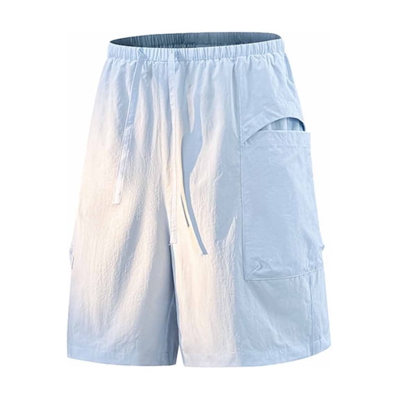 Wovilon Men's Quick Dry Drawstring Cargo Shorts with Pockets, Lightweight Athletic Summer Gym Bottoms for Running, Workout, and Casual Daily Wear