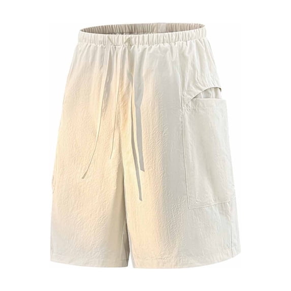 Wovilon Men's Quick Dry Drawstring Cargo Shorts with Pockets, Lightweight Athletic Summer Gym Bottoms for Running, Workout, and Casual Daily Wear