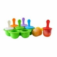 thumbnail image 1 of Wovilon 7-Cavity Silicone Popsicle Mold for Kids (Green), 6.3" Mini DIY Ice Cubes Trays Cream Mold with Plastic Sticks, Popsicle Makers for Egg Bites, Lollipop, Baby Food Storage Container, 1 of 8