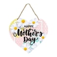 thumbnail image 1 of Wovilon Garland Front Door Welcome Sign - Creative Heart-Shaped Happy Mother'S Day Sign, 1 of 8
