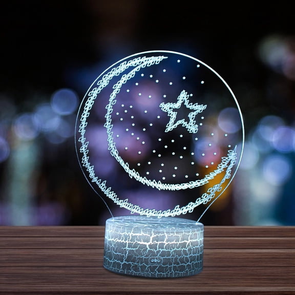 Wovilon Mubarak Ramadan Led Diy Lamp Eid Decorations Moon Star Night Lights