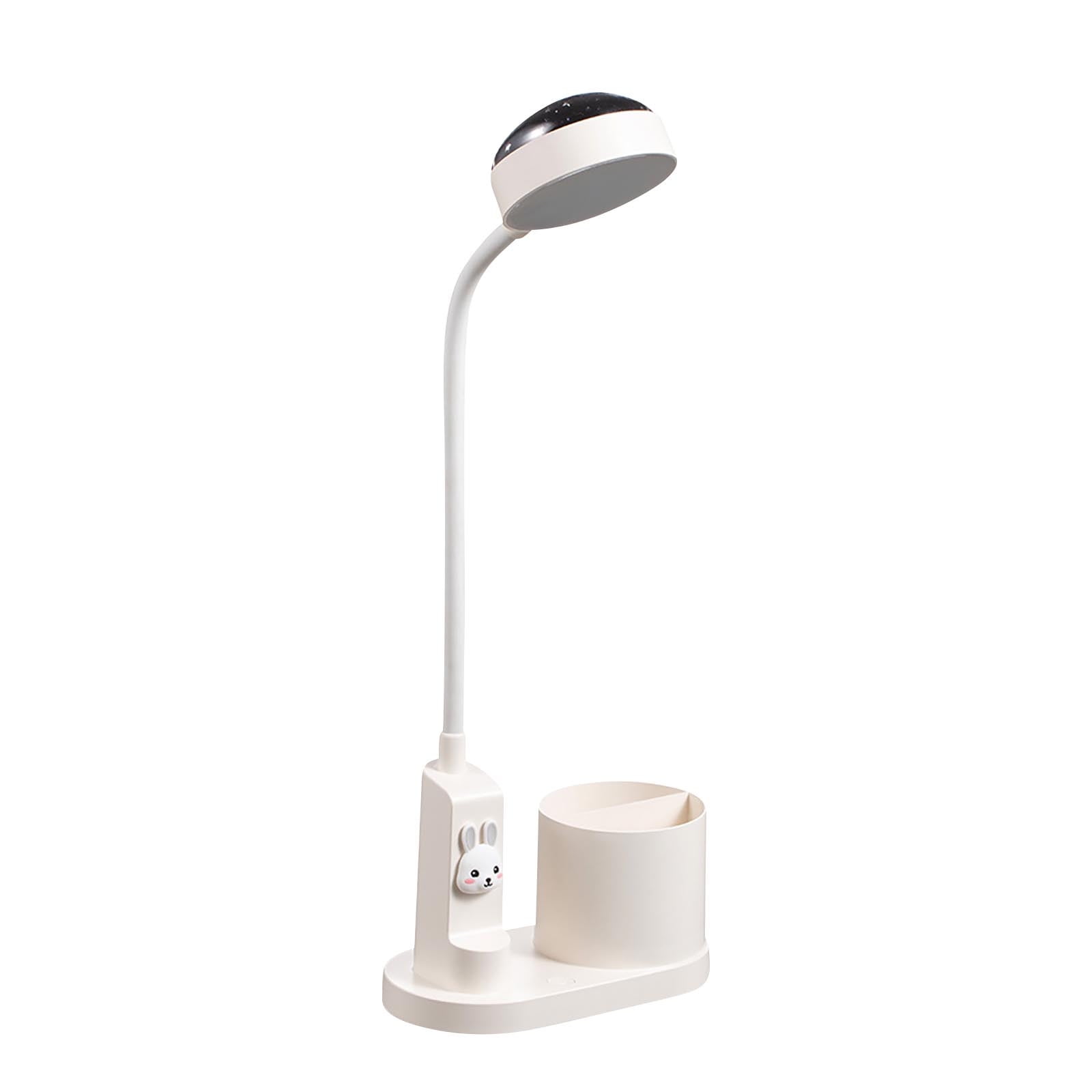 Wovilon Multifunctional Pen Holder Table Lamp Student Dormitory Eye Protection Study Table Lamp Desktop Bedroom Romantic Projection Night Light