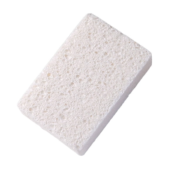 Wovilon Natural Wood Pulp Cotton Sponge Wipe Thickened Kitchen Cleaning Dishwashing Sponge Absorbent Wood Pulp Sponge Cloth Scouring Pad