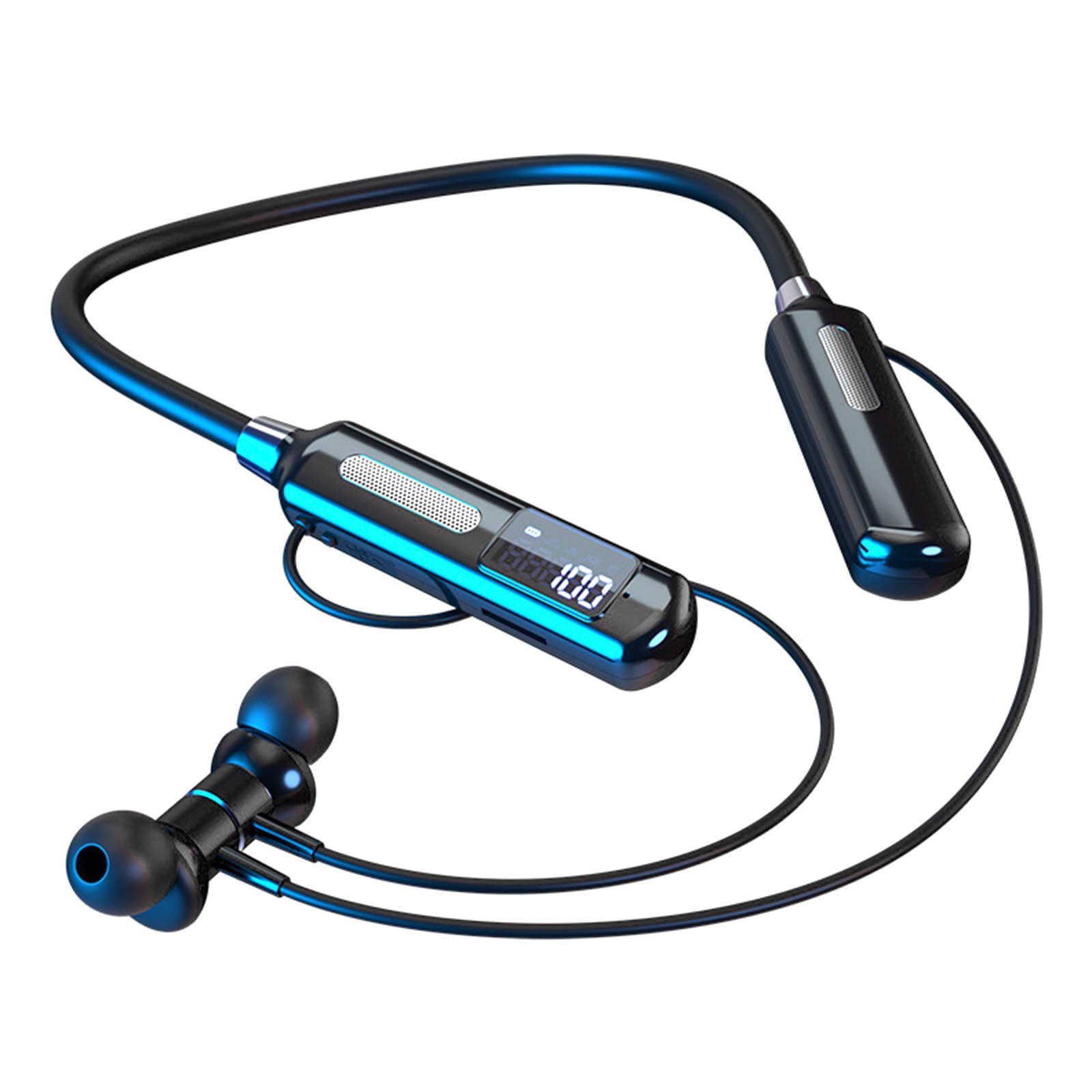 Wovilon Neckband Headphones Pedometer, Around The Neck Bluetooth