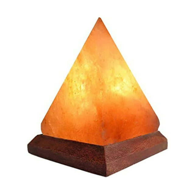 Wovilon Newest Version Pyramid Salt Lamp, 8 Colors Changing Himalayan