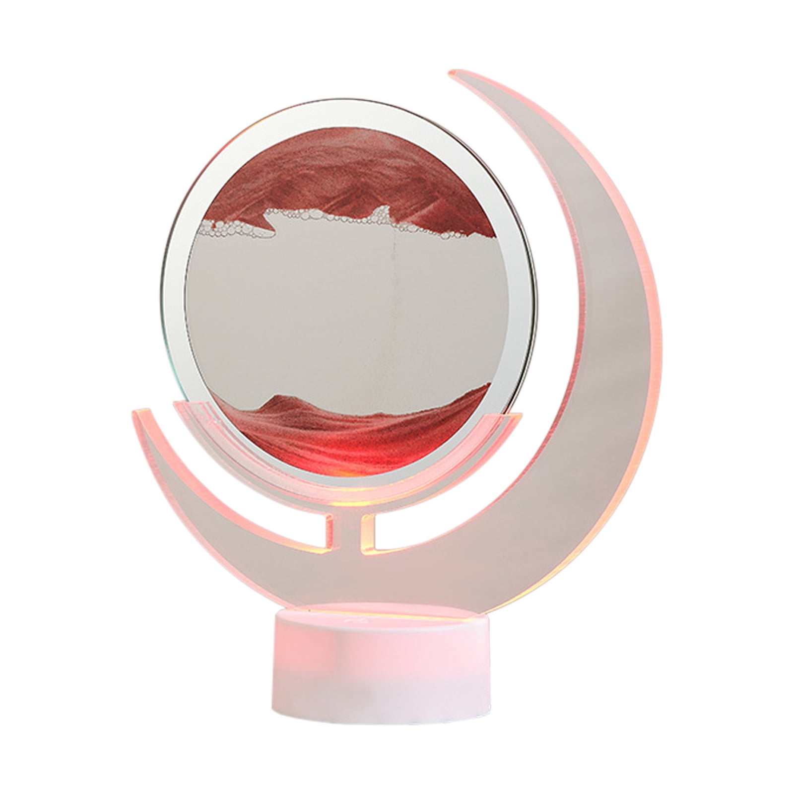 Wovilon Night Light Usb Streaming Sand Painting Night Light, 3D Three-Dimensional Moon Painting, Decorative Home Gifts Bedside Ambient Sand Painting Led Table Lamp(5Ml)