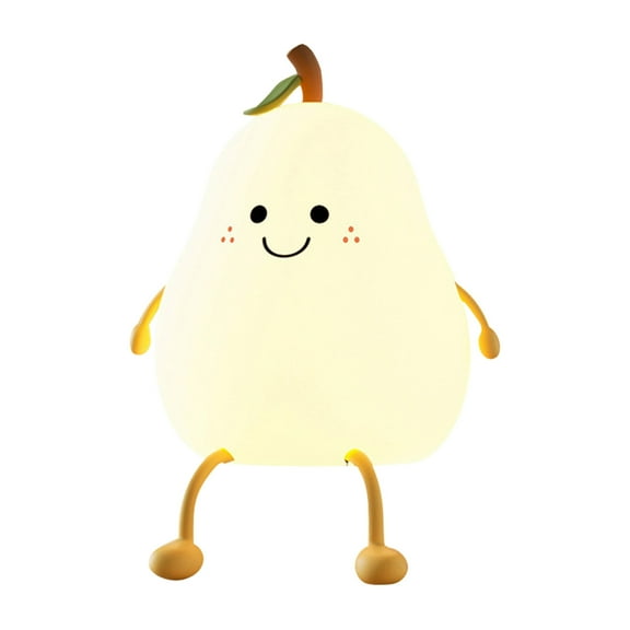 Wovilon No Pear Night Light Children'S Bedroom Dormitory Bedside Sleeping Light Lovely Colorful Silicone Patting Light