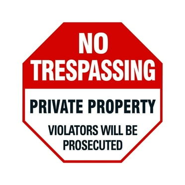 Wovilon No Trespassing Flag Metal Sign Poster Yard Signs Plaque Bar Club Cafe Garage Home Decor