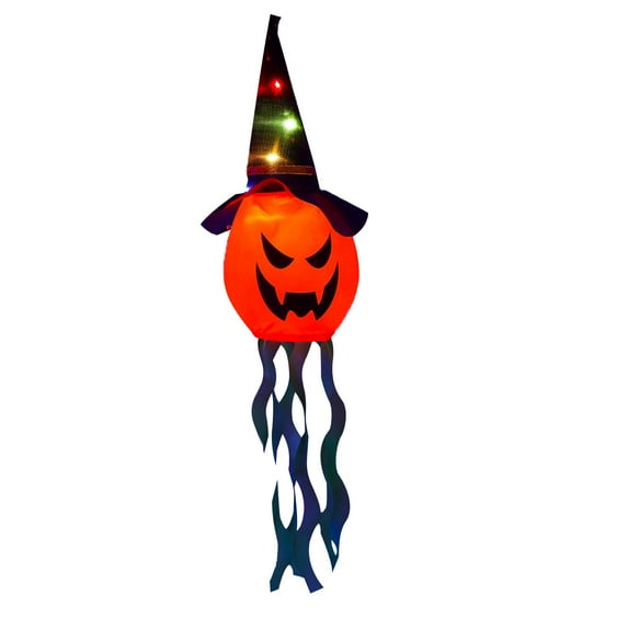 Wovilon Outdoor Halloween Decorations Ghost Hat Lights, 5 Flashing Modes Lighted Halloween Scary Hanging Ghost String Lights Battery Operated With Remote For Halloween Yard Porch Tree Door Decor
