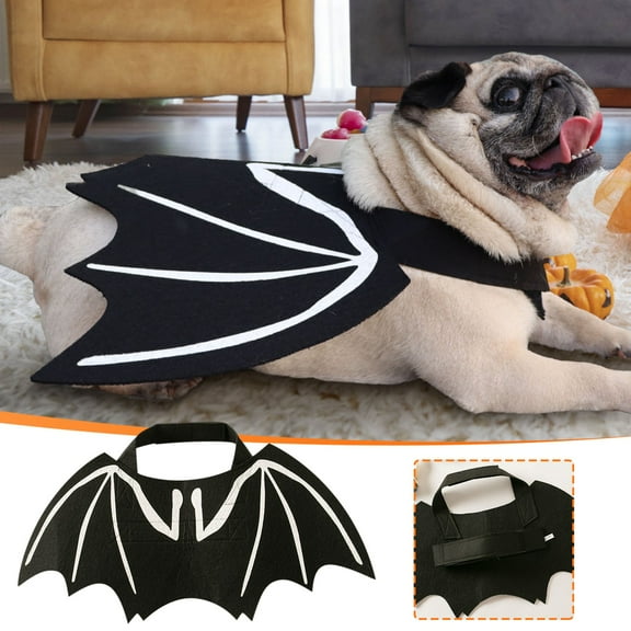 Wovilon Outdoor Halloween Decorations, Halloween Dog -in-the-dark Skull Wing Costume Transform Costume Pet Cosplay Prop