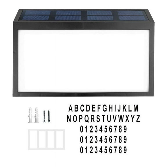 Wovilon Outdoor Lighting House Number Waterproof Solar Address Signs For Pedestrian Yard Solar Led Lighting Address Signs For House